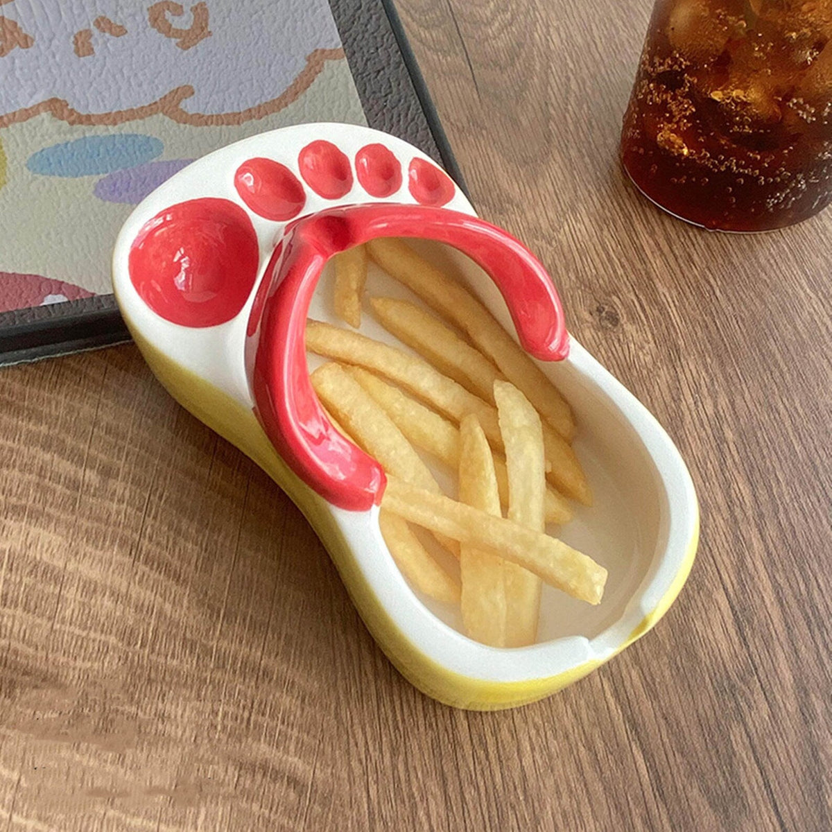 Feblilac Cute Ceramic Slippers-Shaped Plate